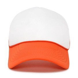 Dalix Gorra de dos tonos con correa para ajuste trasero y malla , Anaranjado, Ajustable