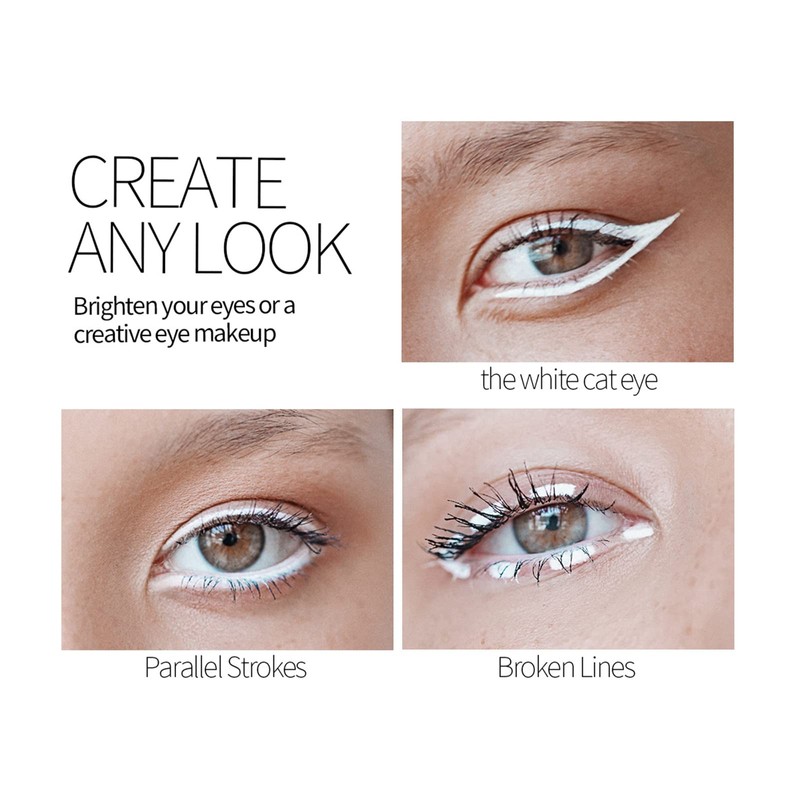 White Eyeliner Pencils, 12PCS Professional Highlighters Eye Liner Pencils Eye