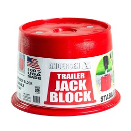 Andersen 3608 Red RV Trailer Stabilizer Jack Block w/ Built-In Magnets 6,000 lbs