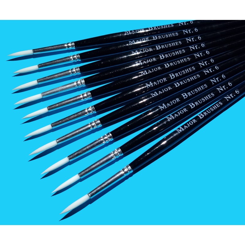 Major Brushes Sable Substitute Size 2 Paint Brushes - Pack