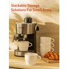 Sweese 6-Pack Porcelain Latte Cups, White Superior Durable Professional, 6