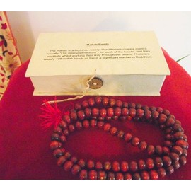 Mallah Prayer Beads with Red Tassle