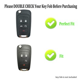 AYGUCEKE TPU Key Fob Cover fit for Chevy Equinox Cruze Malibu Camaro Trax Impala Sonic Buick Lacrosse Trunk GMC Key Fob