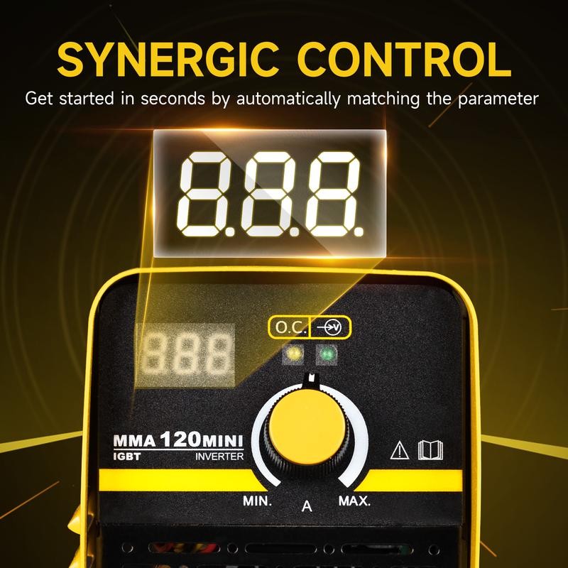 MMA120 Stick mini Welder 110V 120A IGBT Portable Synergic Stick