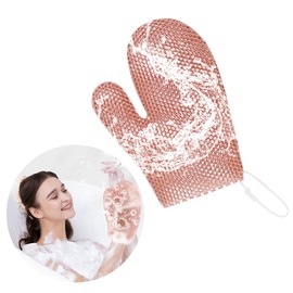 Honeycomb Exfoliating Bath Gloves - Microfiber for Enhanced Blood Circulation & Soft, Smooth Skin - Exfoliating Shower Mitt Sponges for All Skin Types (Pink - Glove)