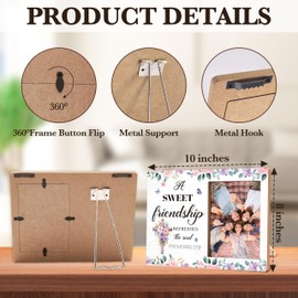 Zcsni Christian Friend Gifts Photo Frame, Bible Verse Wooden Picture Frame, A Sweet Friendship Gifts, Home Table Decor Supplies, Birthday Christmas Graduation Gifts For Best Friends Soul Sister -A36