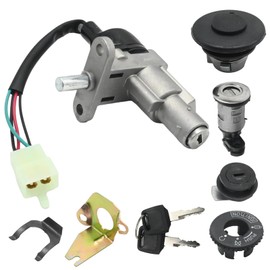 Newnessai Ignition Switch Lock Cylinder with Key Kit, Ignition Starter Switch Replacement for GY6 49cc 50cc 60cc 72cc 80cc 125cc 150cc 139QMB Chinese Scooter Moped