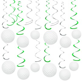 54Pcs Golf Hanging Swirls Party Decorations Golf Theme Birthday Party Decorations Supplies Golf Cutouts Foil Streamers Wall Ceiling Hanging Decor for Kids Boys Men