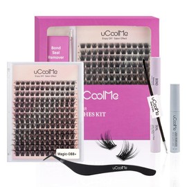 uCoolMe Flora DIY Lash Extension Kit Clusters Individual Lashes Kit springtok Beginner Friendly Lash Bond and Seal, WaterProof Lashes for For Girl DIY Eyelash Extension at Home Makeup Christmas gift Cosmetic:_Only Lashes Flora 049