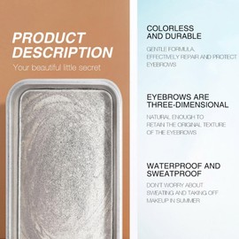 Abaodam Kit de 3 Piezas de Gel Transparente para Cejas Cera Natural, Gel Fijador sin Residuos para Peinar y Añadir Volumen, Adecuado para Maquillaje Diario