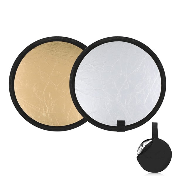 Hensych 30 cm 2-in-1 Silver Gold Folding Photo Studio Reflector