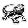 Bearded Dragon Vinyl Sticker - for Water Bottle Car Tumbler Laptop - Waterproof - 5"