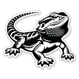 Bearded Dragon Vinyl Sticker - for Water Bottle Car Tumbler Laptop - Waterproof - 5"