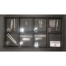 Stainless Cycle Kawasaki H2 750 Mach Iv Polished Stainless Bolt Screw  Kit Set