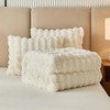 Twin Faux Rabbit Fur Comforter Set - 3 Pieces Fluffy