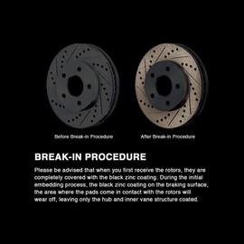 PowerSport Rear Brakes and Rotors Kit |Rear Brake Pads| Brake Rotors and Pads| Ceramic Brake Pads and Rotors |fits 2006-2013 Lexus IS250