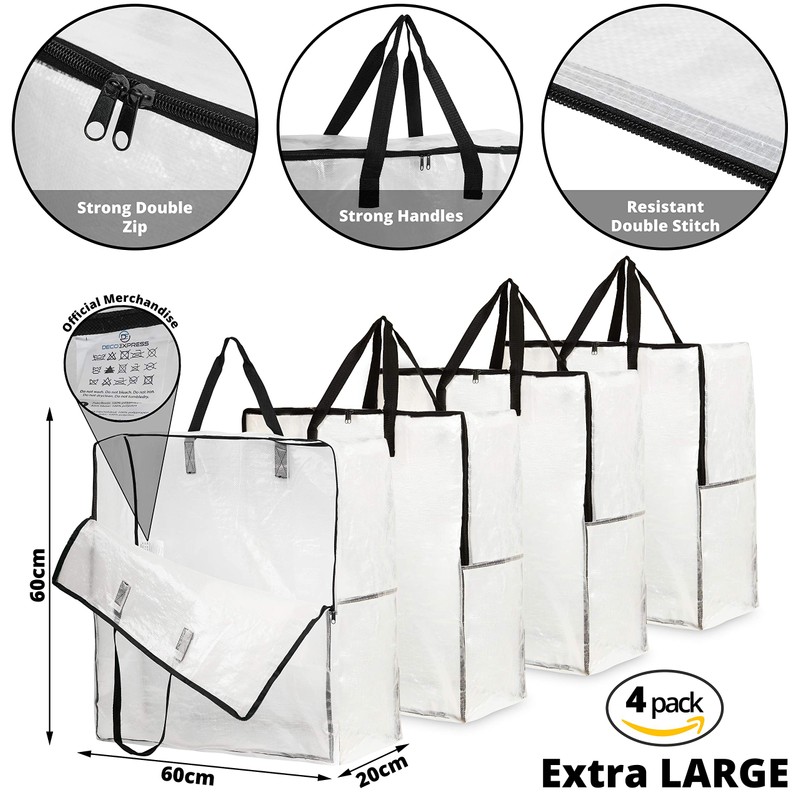 DECO EXPRESS Laundry Bags, Heavy Duty Jumbo Garage, Attic Or