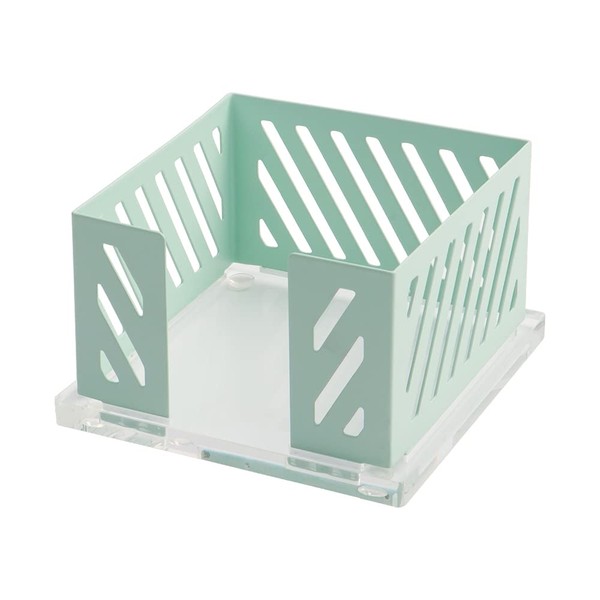 Mint Green Sticky Note Holder Metal Mesh Memo Cube Post