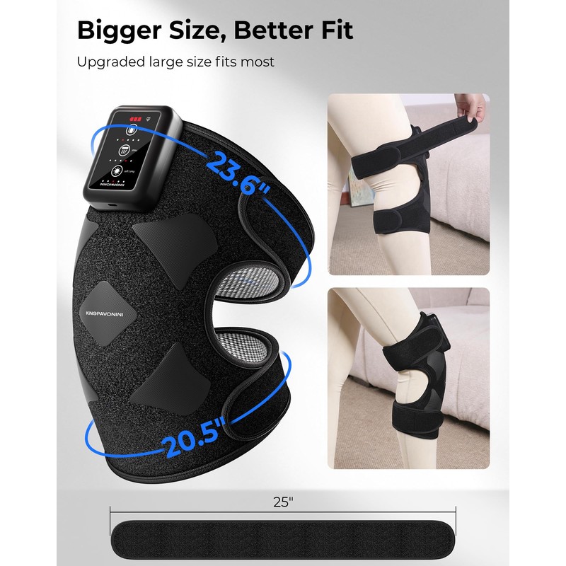 Cordless Knee Massager with Heat and Red Light Therapy, 2