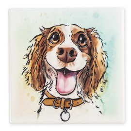 Art of Arora 2960 Springer Spaniel Ceramic Coaster 10 x 10cm