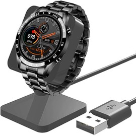 Blueshaweu Stand Suit for LIGE I9M Smart Watch, Charging Stand Desk Watch Stand Holder Charging Dock Station Compatible with LIGE I9M 1.3 inch Smart Watch (Black)