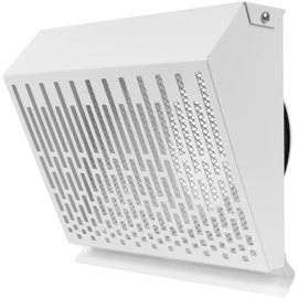 Vent Systems 6" Inch Exhaust Vent Cover with Rubber Gasket - White Galvanized Steel - Robust and Weatherproof Outdoor Air Exhaust Box - Duct or Surface Mounting - Rain and Snow Protection