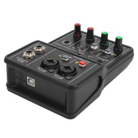 console audio mixer usb mixer Other shooting accessories 2 Channels Audio Mixer USB 48V Phantom Power Compact Sound Mixing Console for Music Recording Home Karaoke Internet Karaoke