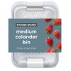 Kitchen Spaces Colander Bin, Produce Saver, Fridge Organizer With Lid,