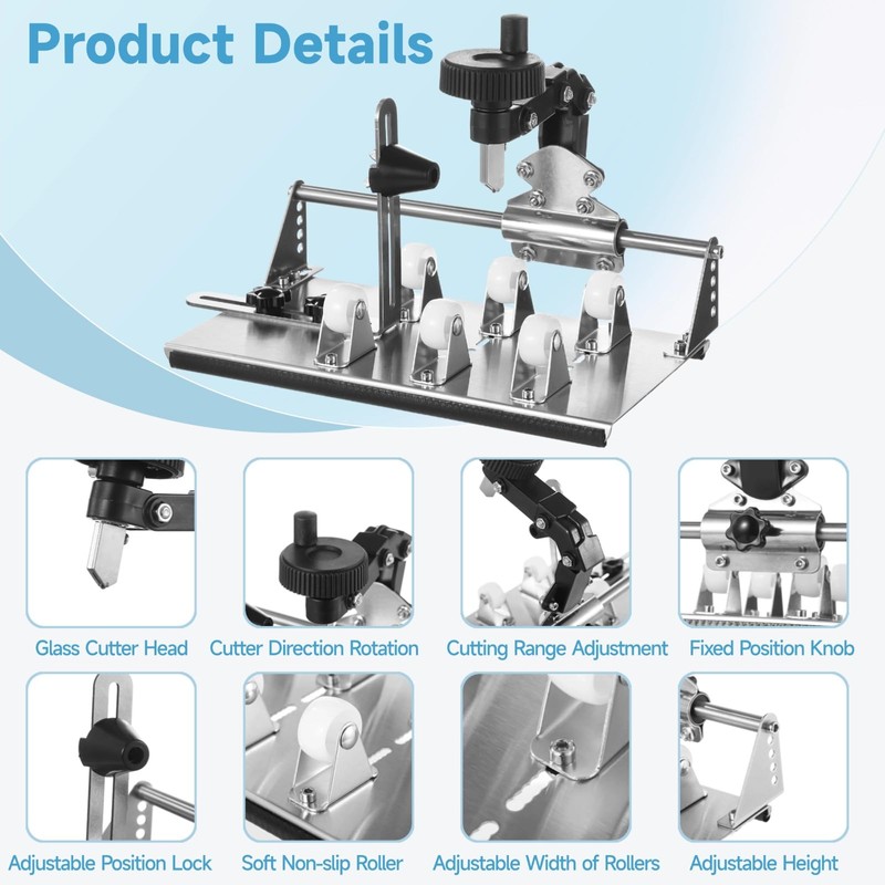 Homaisson Glass Bottle Cutter, Wine Bottle Cutter Kit for All