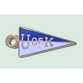 Vintage 1940's University of Kentucky Wildcats Enamel Gold Toned Pennant Charm