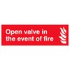 Pack of five - Open Valve In The Event Of