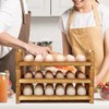 CVHOMEDECO. Wooden Egg Holder Countertop Fresh Egg Holders Firewood Egg