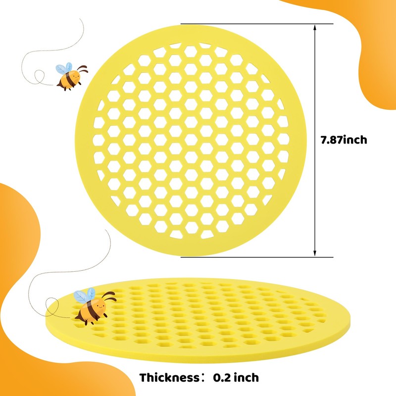 DECOHS 4 Pack Floating Bee Island- 7.87 Inch EVA Foam