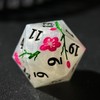 HAOMEJA Resin Flower Dice Set 7pcs/ Sharp Edged Polyhedral Dice/Apply