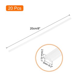 MECCANIXITY 20pcs 8 Inch Plastic Welding Rods PP Welding Strips Welder Rods for Car Bumper, Kayak Repair, Plastic Welder, White