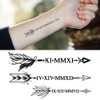 Oottati 8 Sheets Arm Temporary Tattoos Arrow Heartbeat Moon Sun