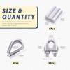 Glarks 24Pcs M8 Wire Rope Cable Clip Clamp with Cable