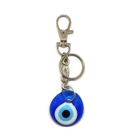 Mystic Jewels Turkish Eye Crystal Keyring, navy