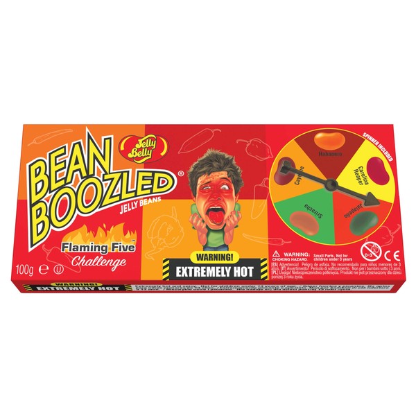 Jelly Belly Bean Boozled Flaming Five Spinner Box - Extremely