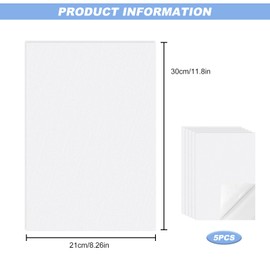 Water Soluble Embroidery Paper Stabilizer A4 Machine Stick and Stitch Embroidery Stabilizers Backing Transfer Paper Film Wash Away 5PCS
