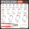 360Pcs 16 Sizes 304 Stainless Steel Stepless Single Ear Hose