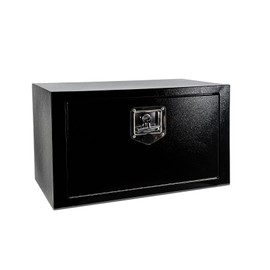 PRUNkuar 24 Inch Underbody Truck Tool Box Heavy Duty Steel Plated Storage Box with T-Handle Lock Waterproof Smooth Surface 24"x 12"x 14" for Pickup, Truck Bed, RV, Trailer Black