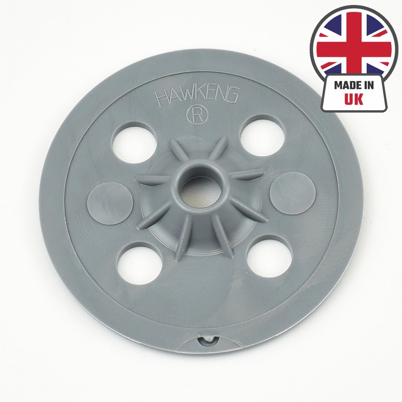 Hawkeng Plasterboard/Insulation Fixing Washers, 35mm Nylon, Non Rust - 100PCS
