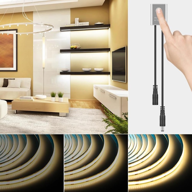 Veumoie DC 12V 24V Touch Dimmer Switch Brightness Adjustment Monochrome