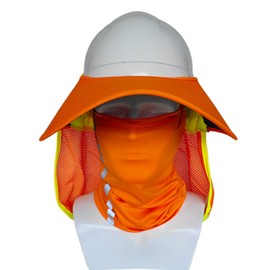 URTERYSER Reflective Sun Shade for Hard Hats Safety Helmets Neck Shield Foldable Neck Shade Breathable Mesh Sun-Shade for Hardhats Refl