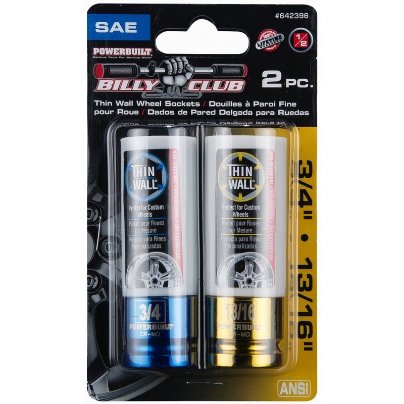 Powerbuilt 642396 2 Pc. SAE Lug Nut Socket Set