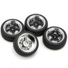Pxyelec 4pcs Black 1/10 Scale Off Road Car RC Tyre