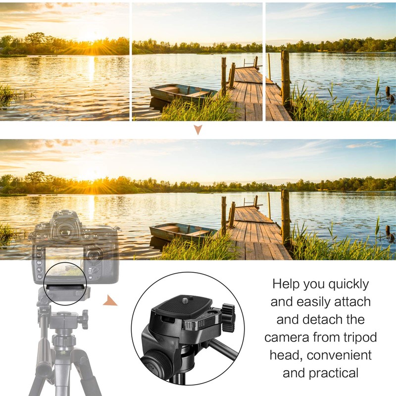 3 Pieces Quick Release Plate Clamp, Plastic Tripod Adapter Plate