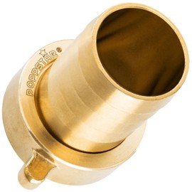 Poppstar Hose Connector 1 1/4 Inch Brass (Including Union Nut with Flat Seal) Hose Fitting 1 1/4 Inch Female Thread to Hose Nozzle 1 1/4 Inch (32 mm)