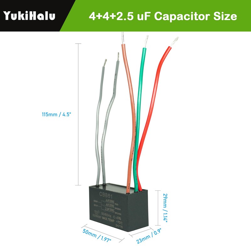 YukiHalu Ceiling Fan Pull Chain Switch 3 Speed 4 Pre-Installed